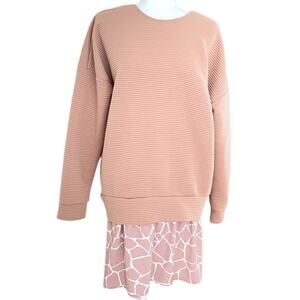 ASOS Long Sleeve Ribbed Tunic Dress Sz 12